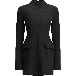 Short dress made of stretch wool