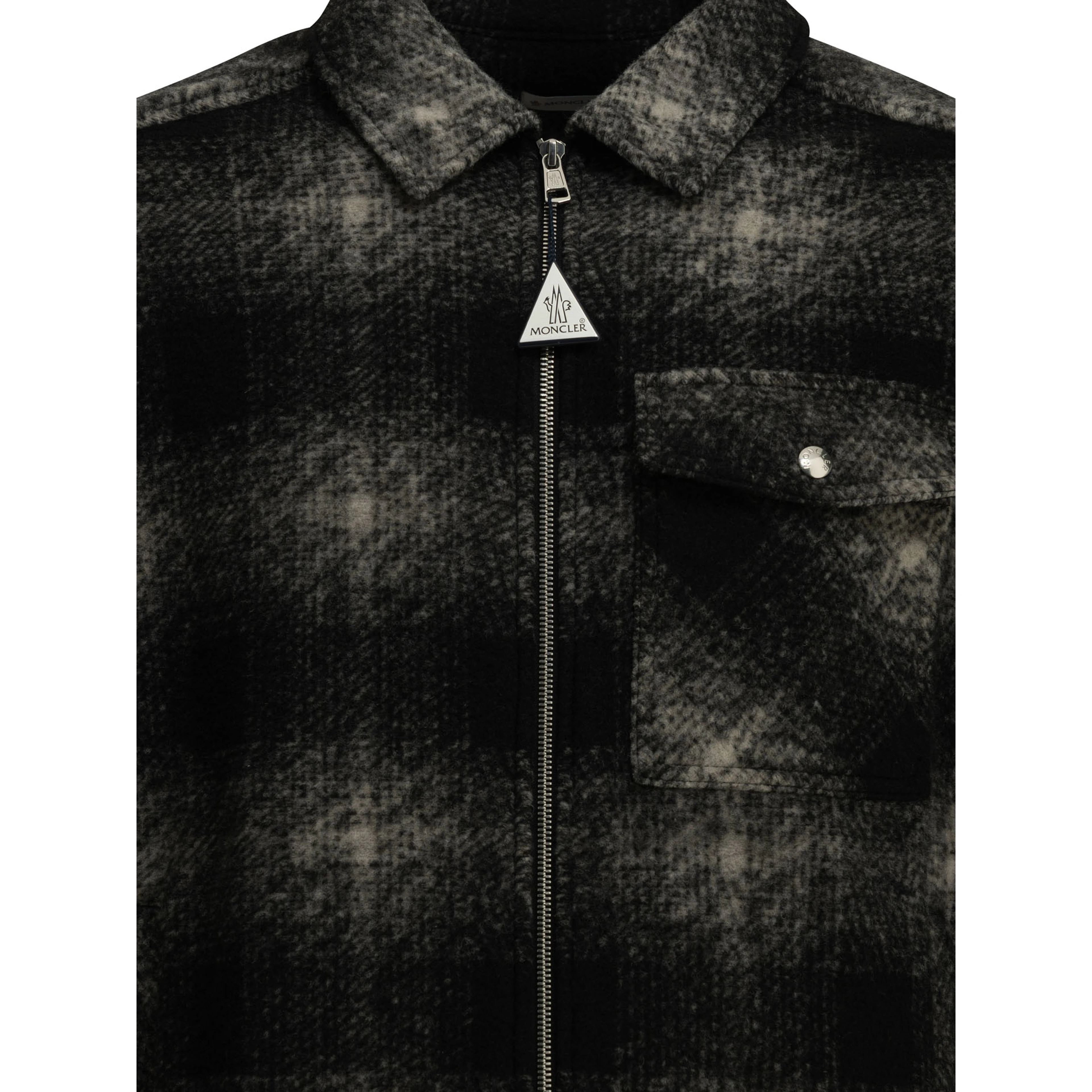 Checkered Overshirt Jacket with Logo
