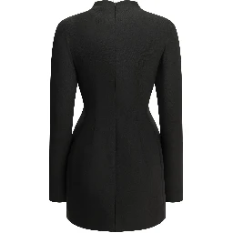 Short dress made of stretch wool