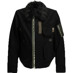 Wool bomber jacket