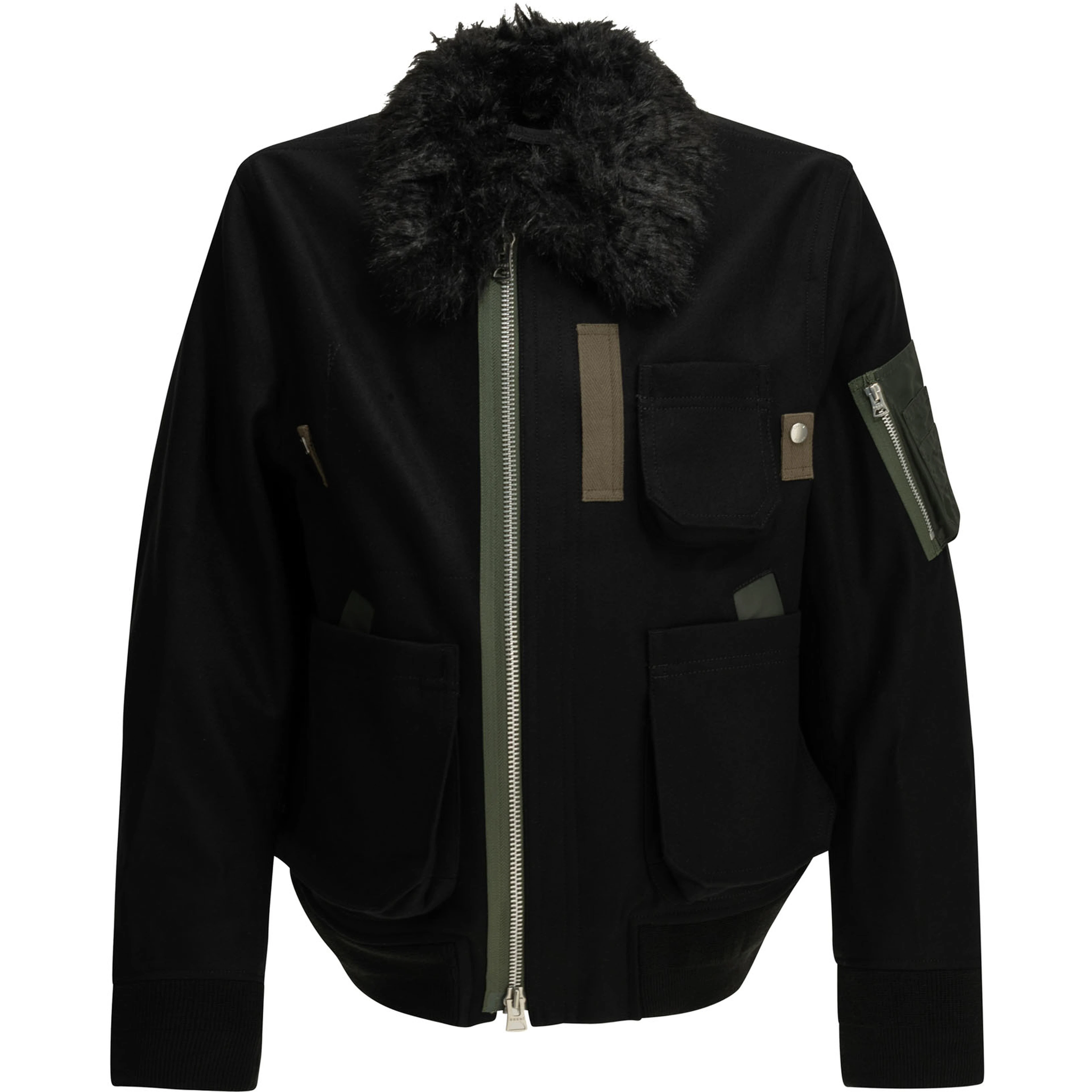 Wool bomber jacket