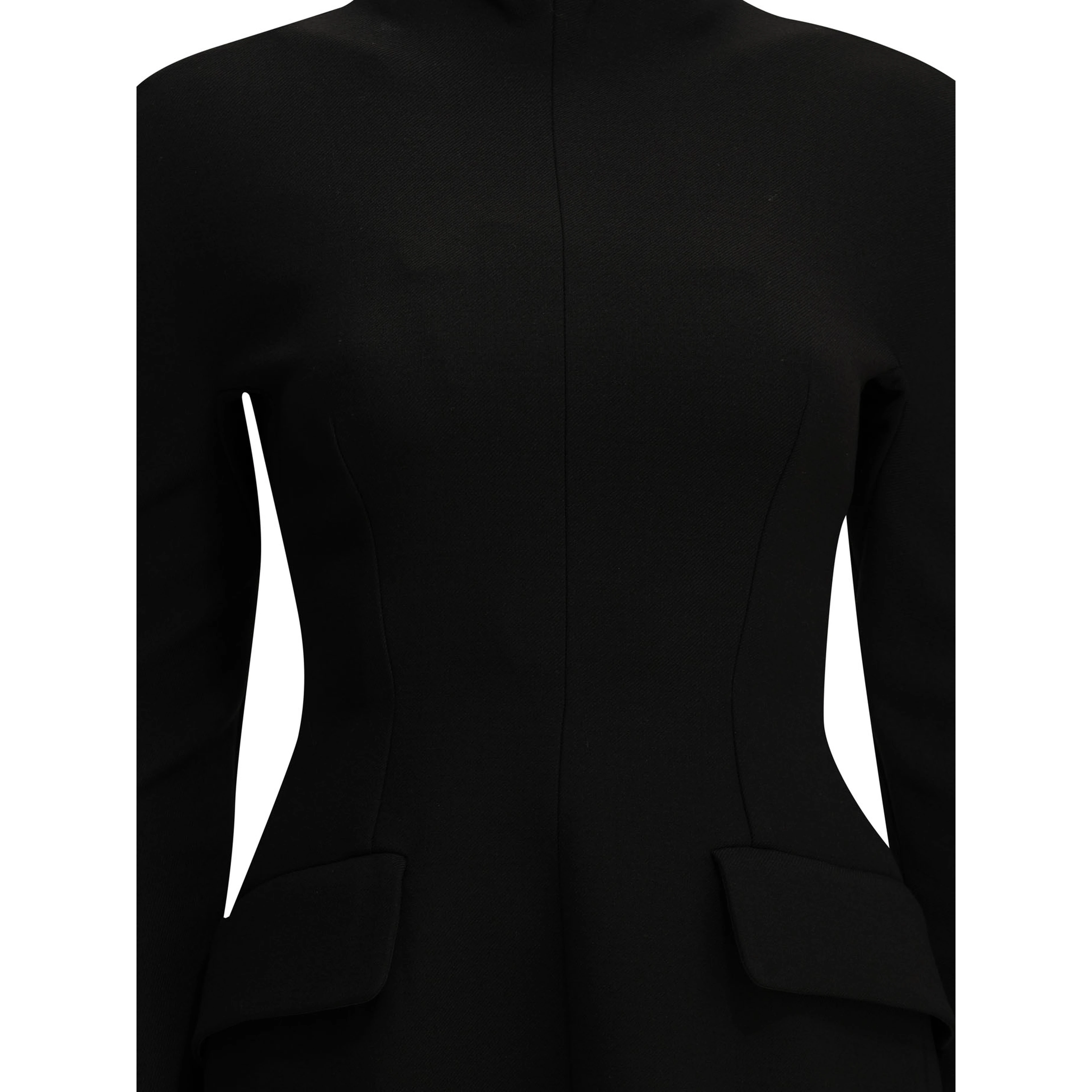 Short dress made of stretch wool