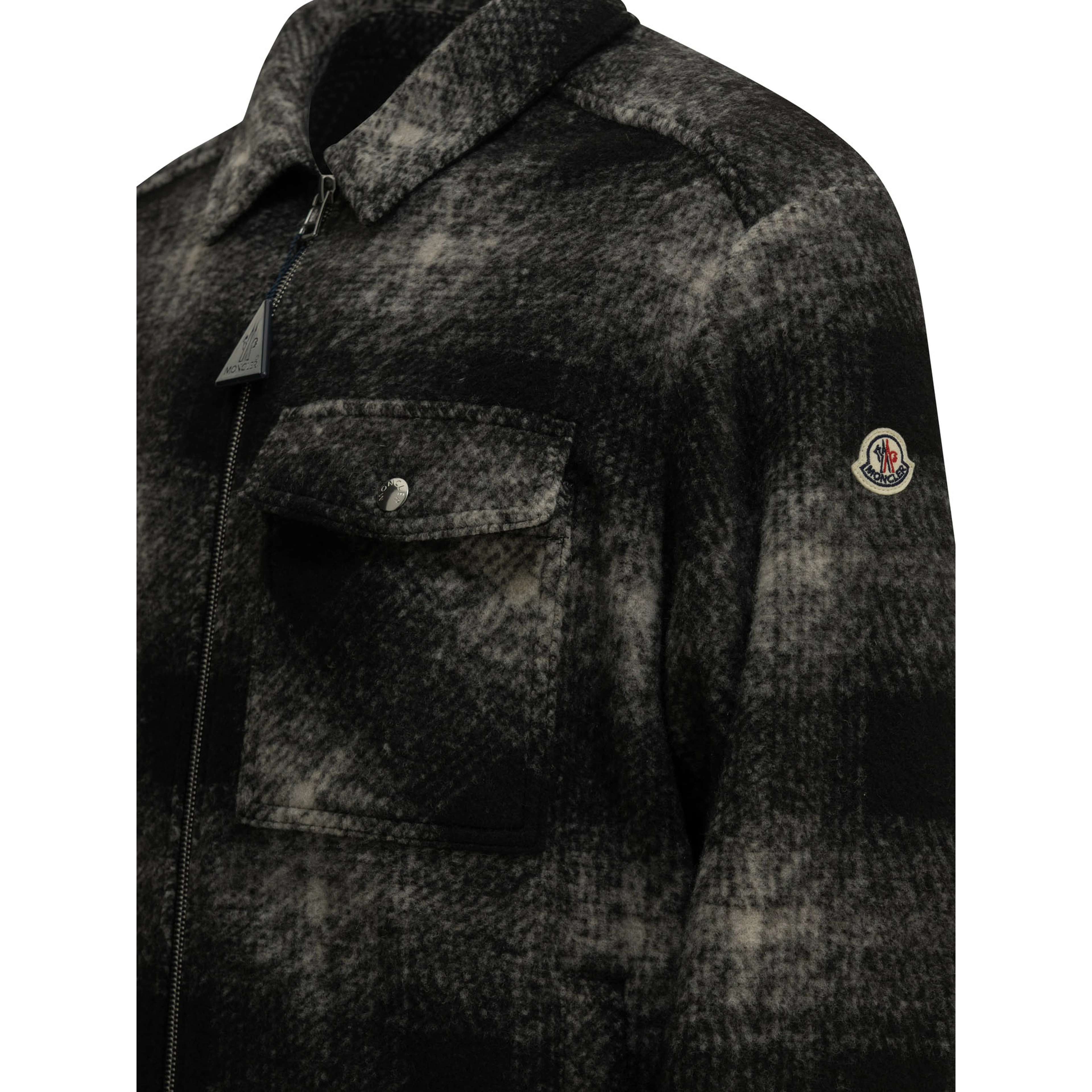 Checkered Overshirt Jacket with Logo