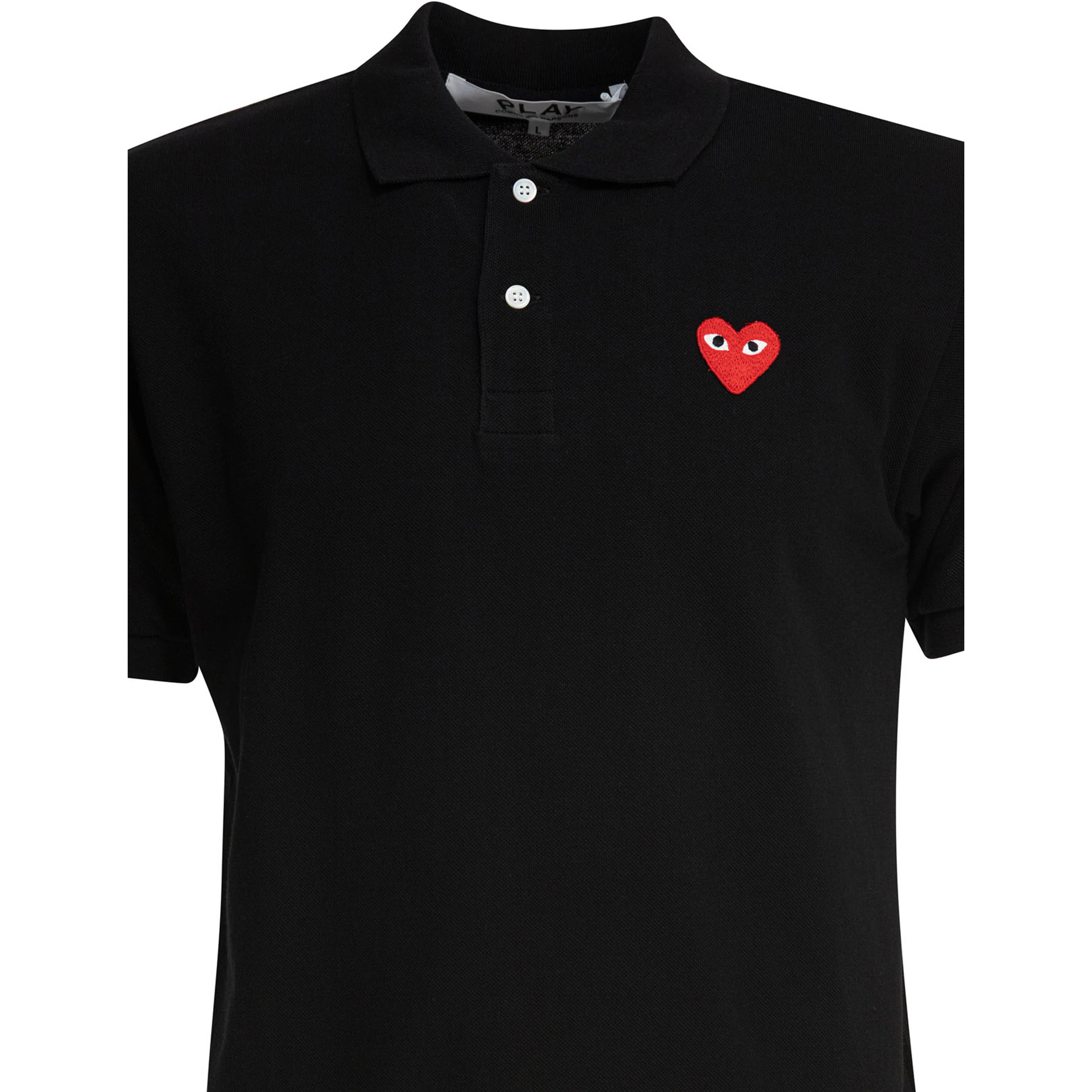 "Red Emblem" Button-Down Polo Shirt
