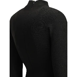 Short dress made of stretch wool