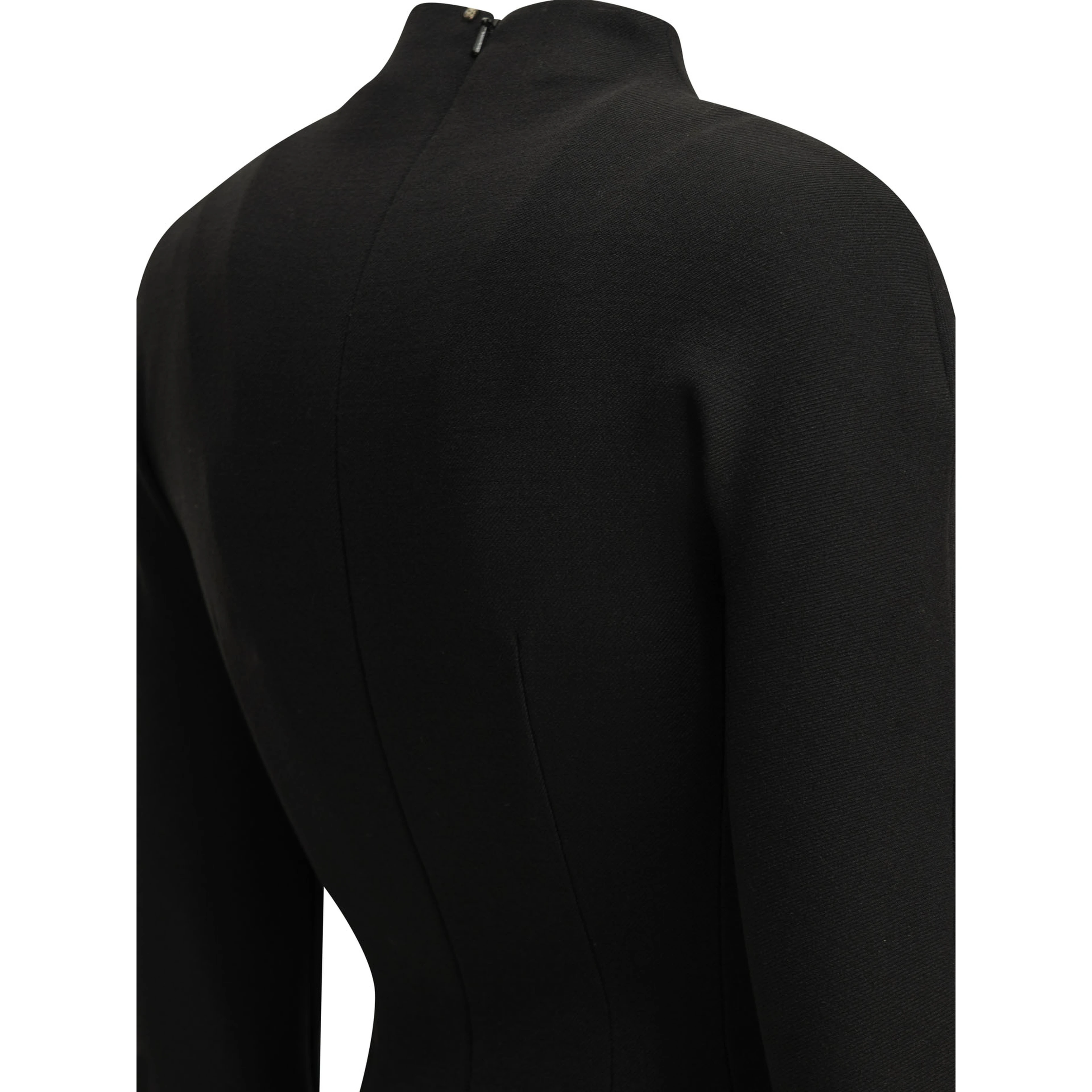 Short dress made of stretch wool