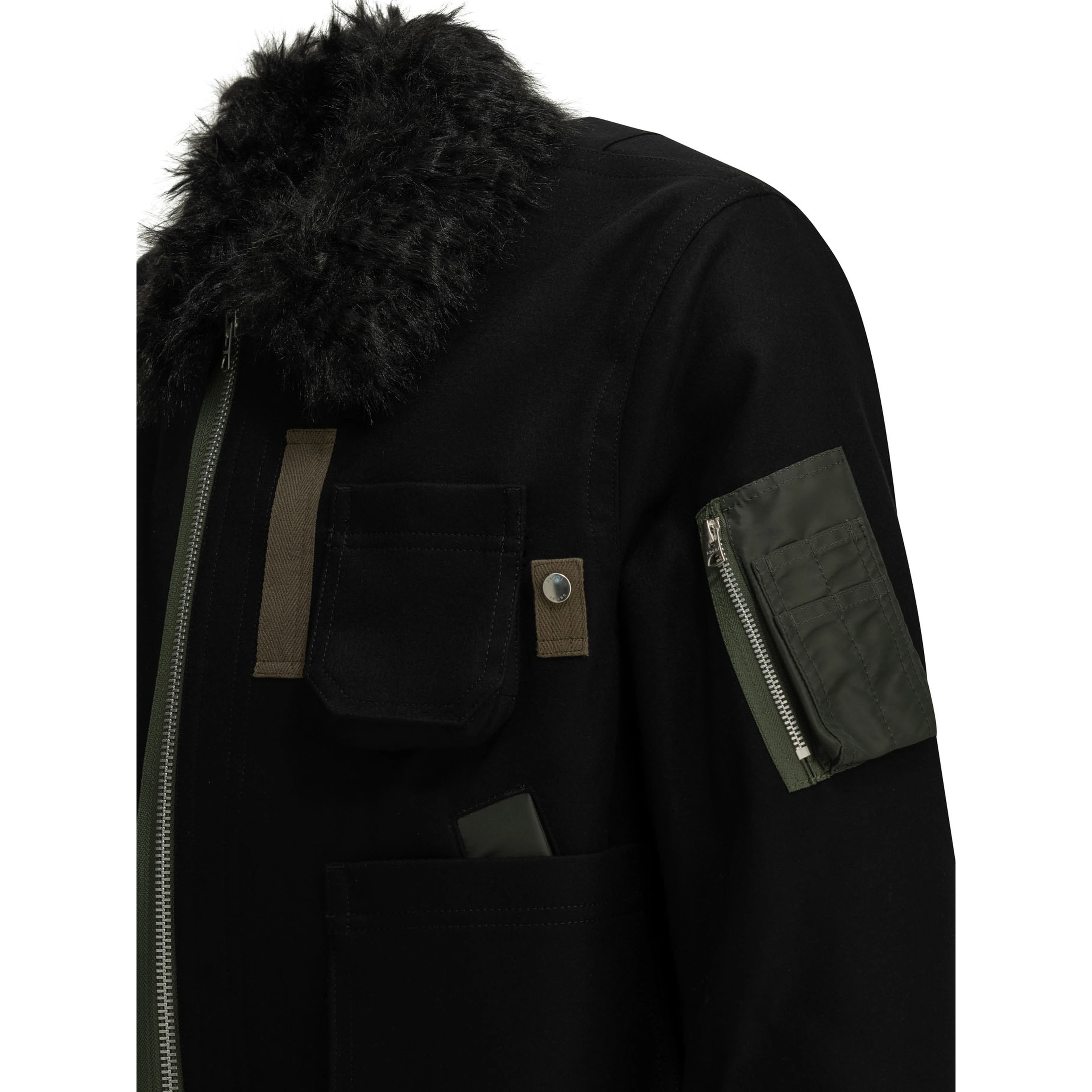 Wool bomber jacket