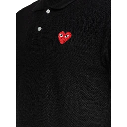 "Red Emblem" Button-Down Polo Shirt