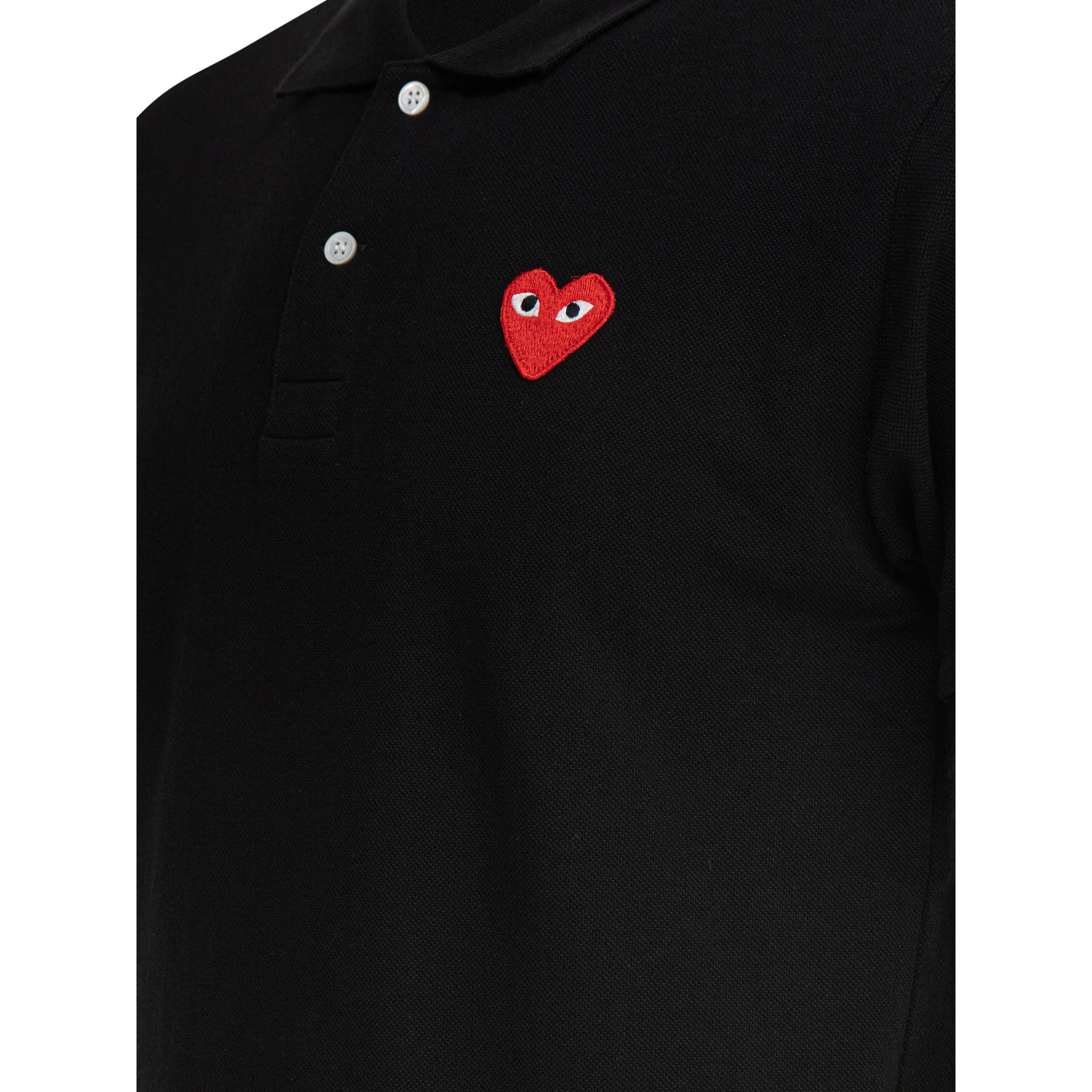 "Red Emblem" Button-Down Polo Shirt