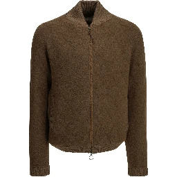 Camel-colored bomber jacket