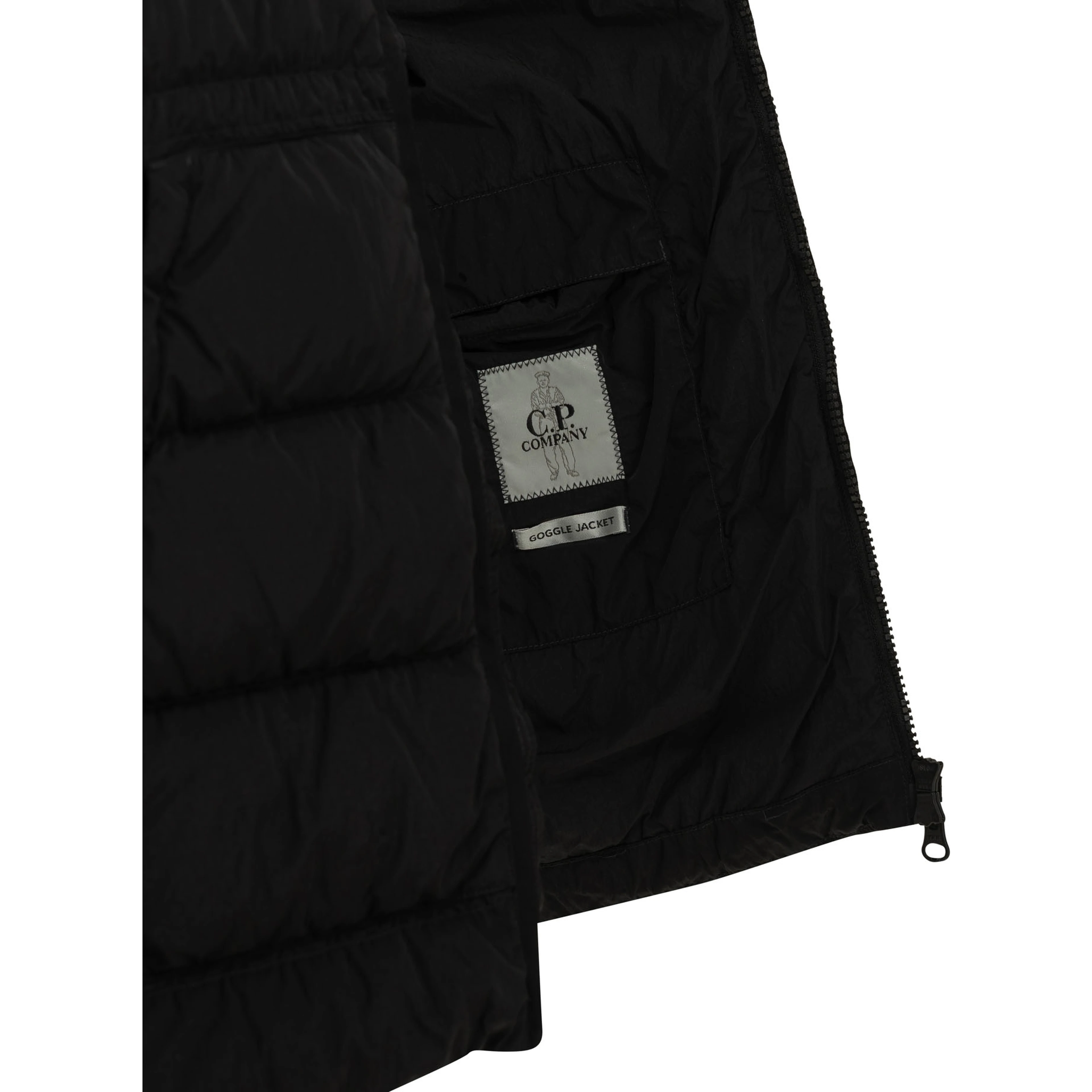 "Chrome-R Goggle" Short Down Jacket