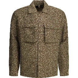 Cotton blend overshirt jacket