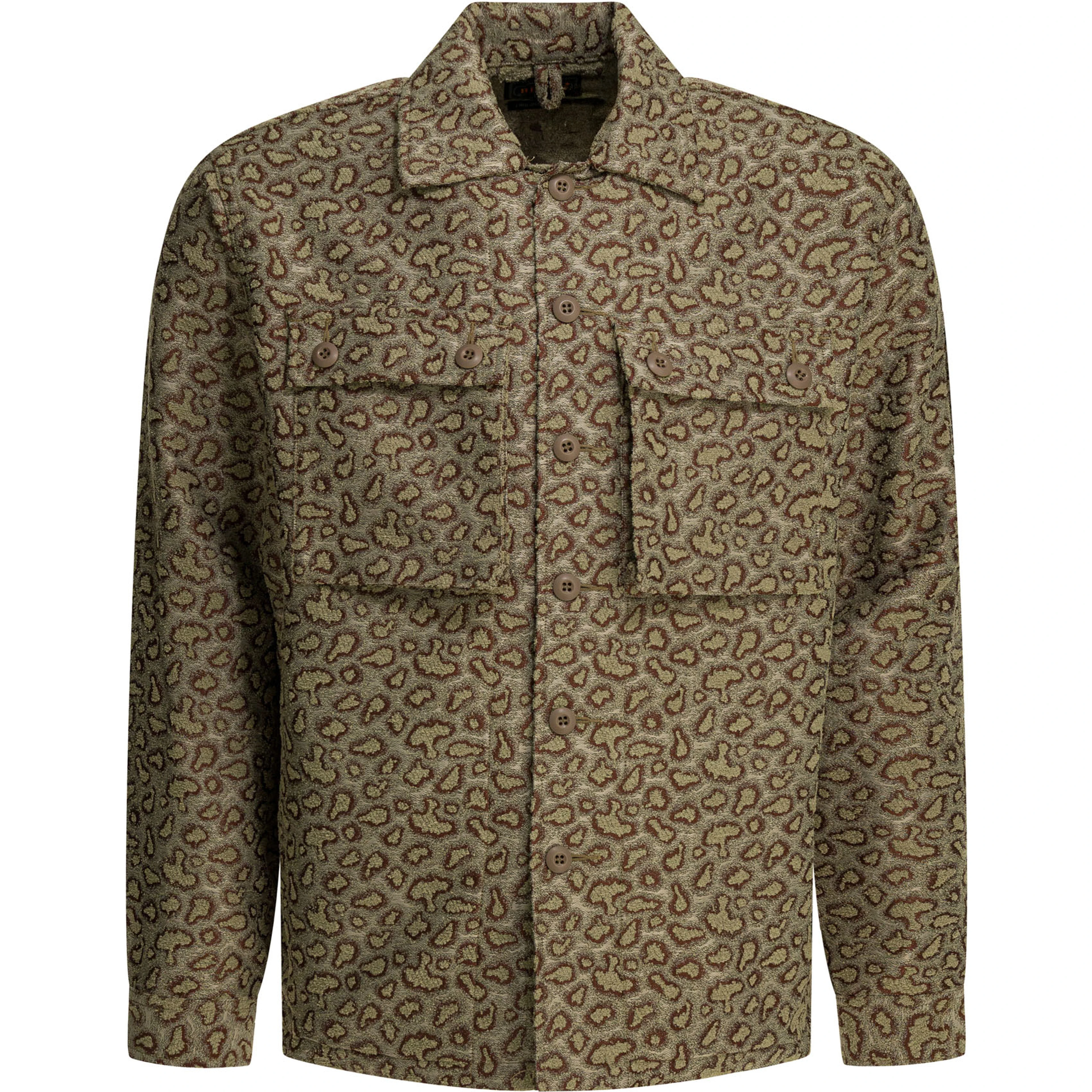 Cotton blend overshirt jacket