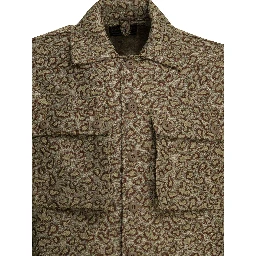 Cotton blend overshirt jacket