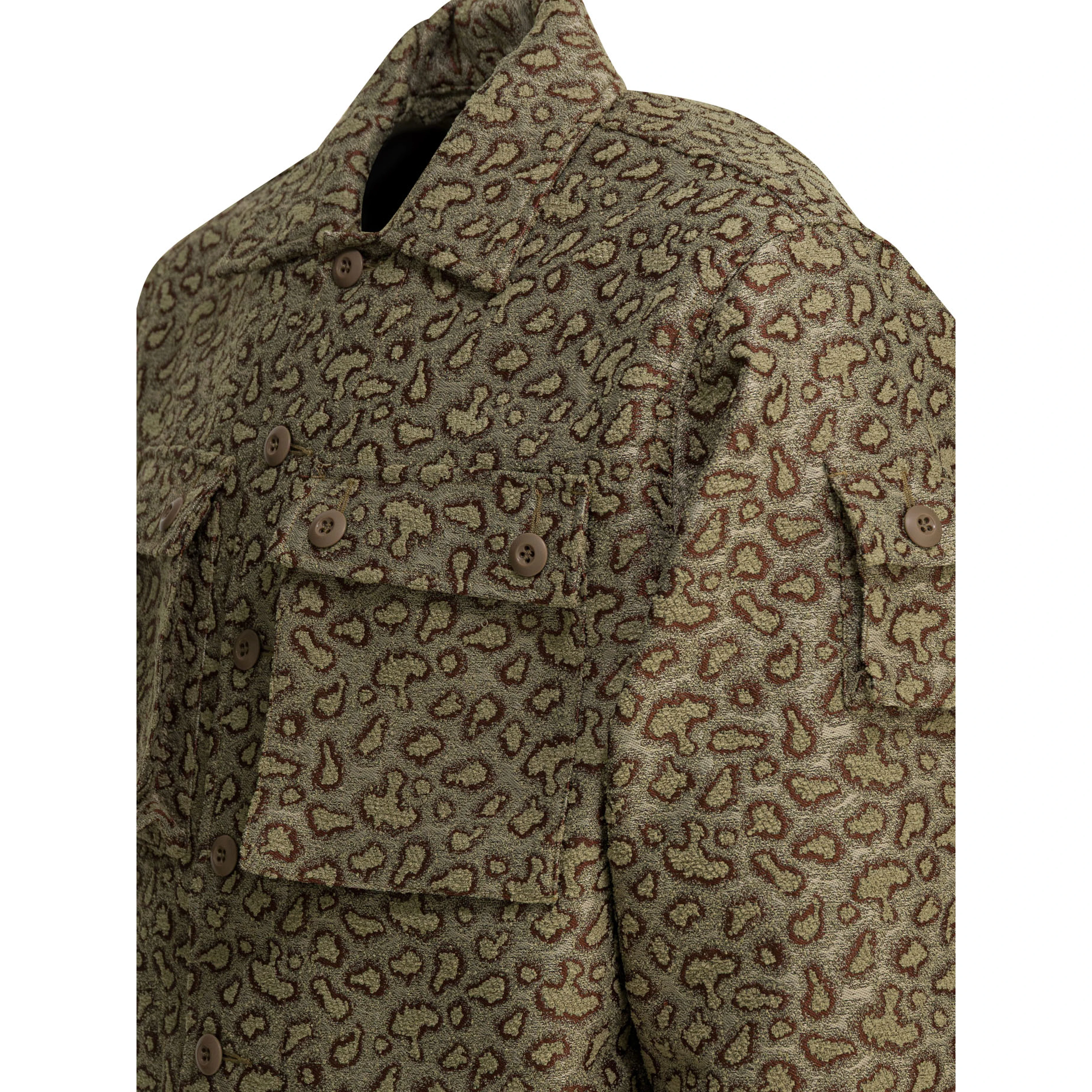 Cotton blend overshirt jacket