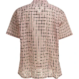 "Open Collar Nylon Airy Plaid" Casual Shirt