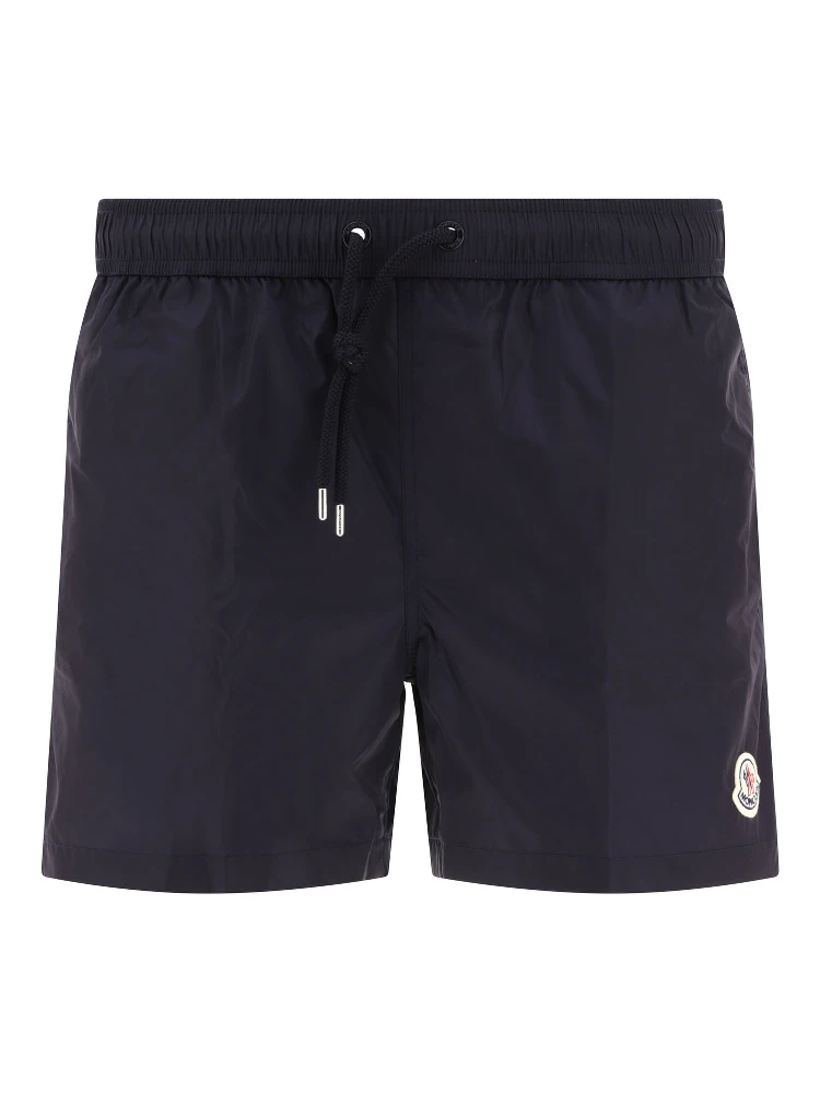 Swim shorts with logo patch