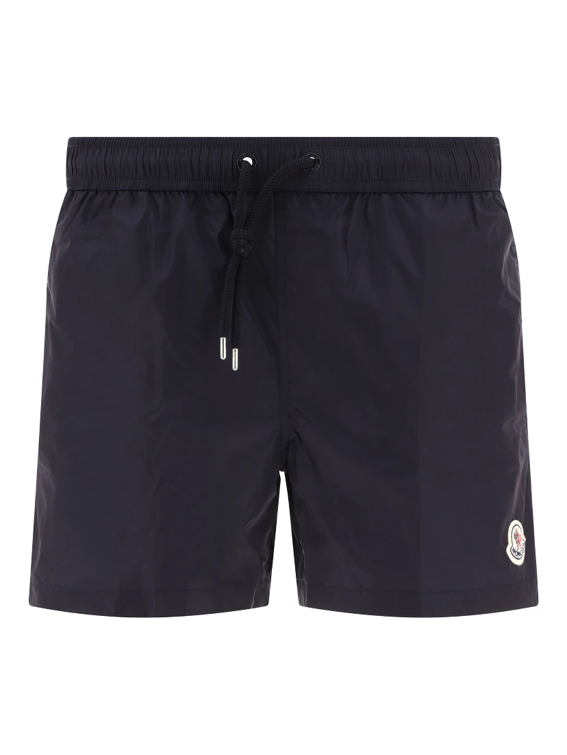 Swim shorts with logo patch