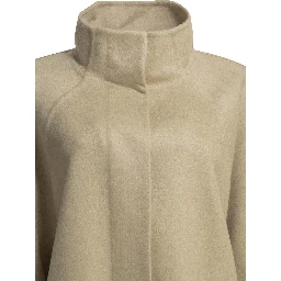 Long asymmetrical cashmere coat