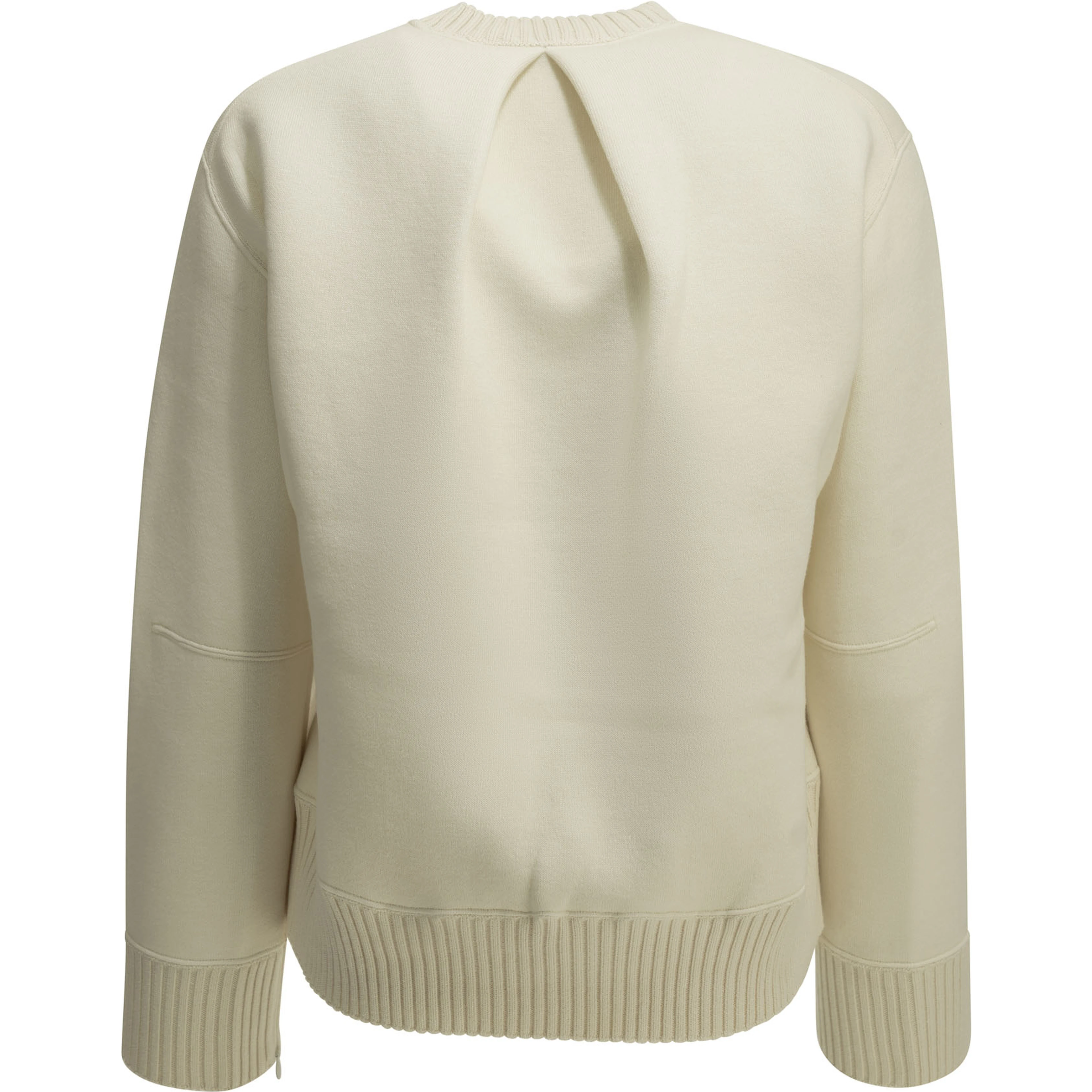 Crew-neck sweater made of a cotton-cashmere blend
