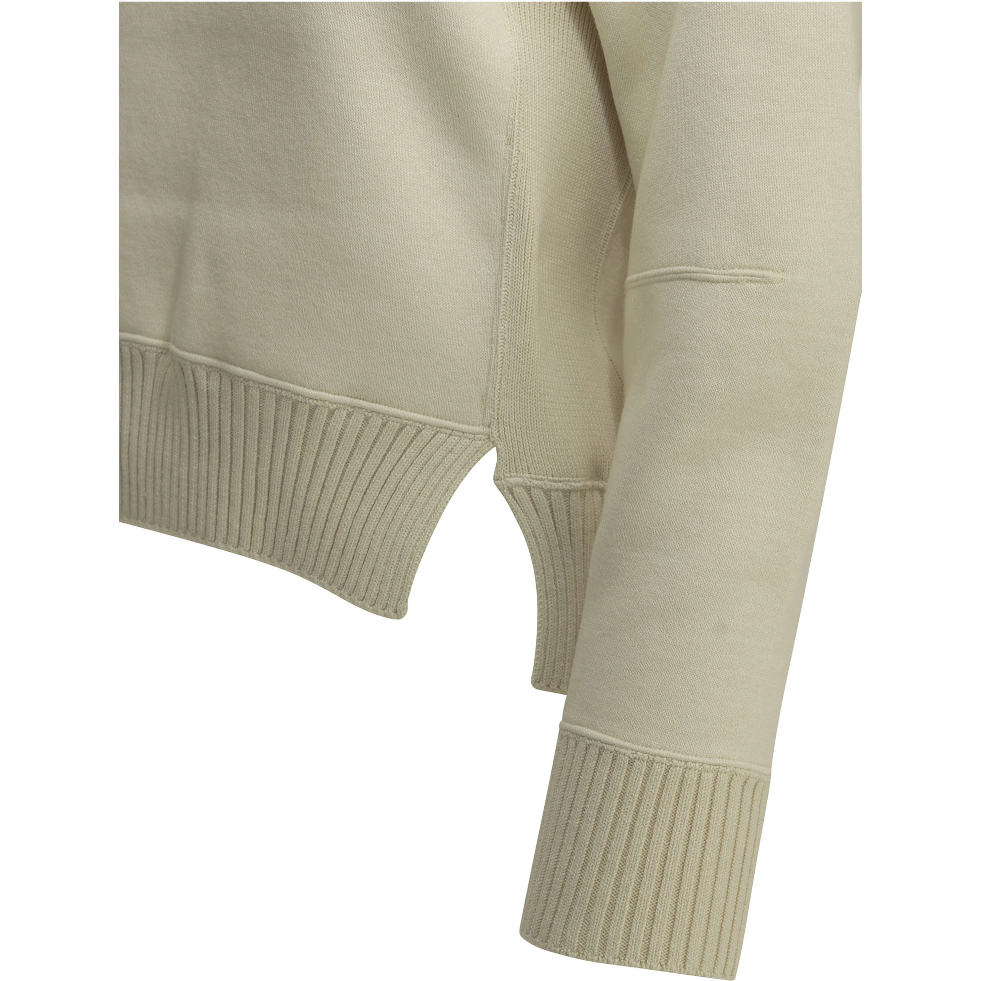 Crew-neck sweater made of a cotton-cashmere blend