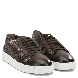 Low-top leather sneakers