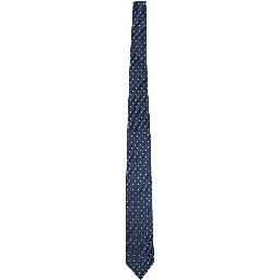 Polka dot silk tie