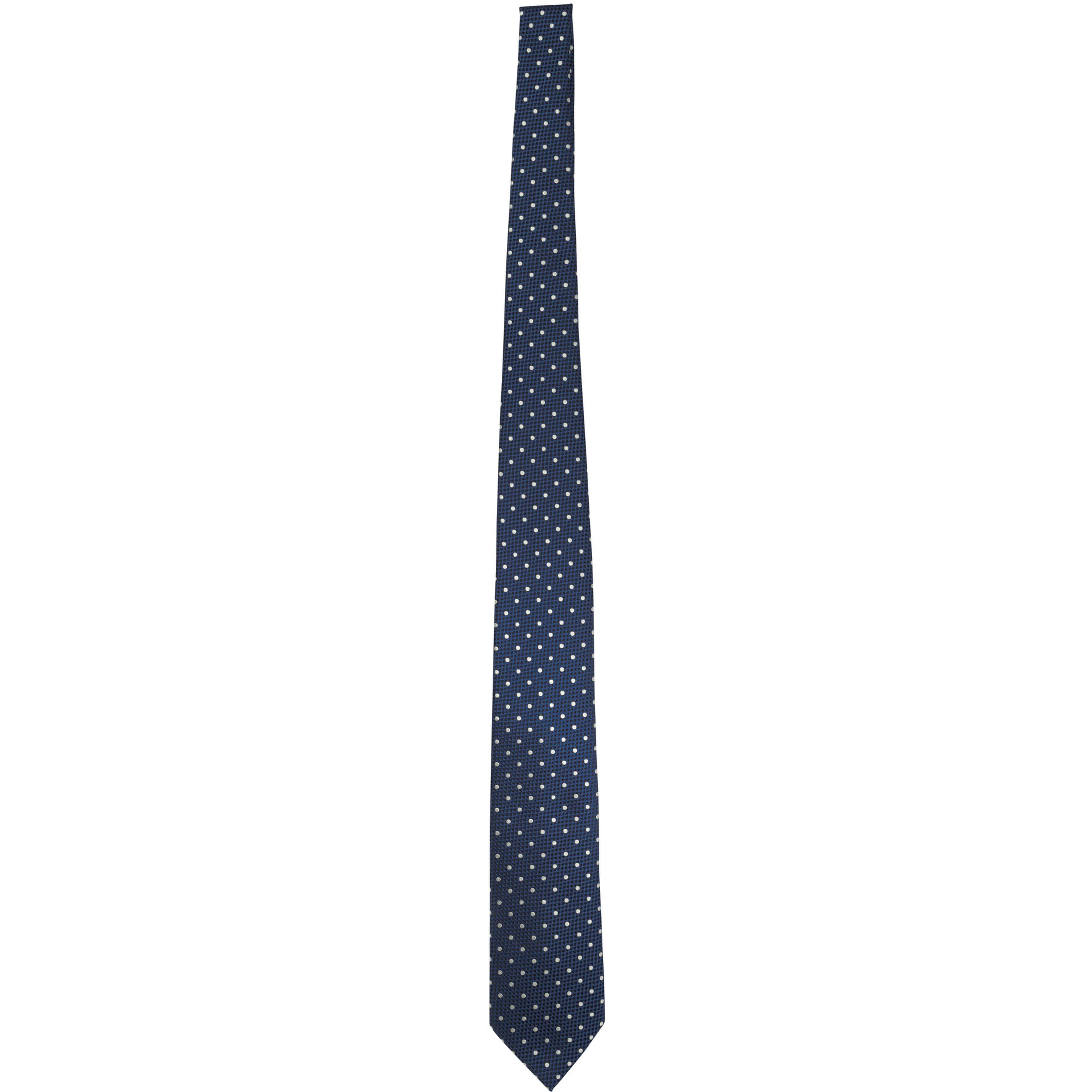 Polka dot silk tie