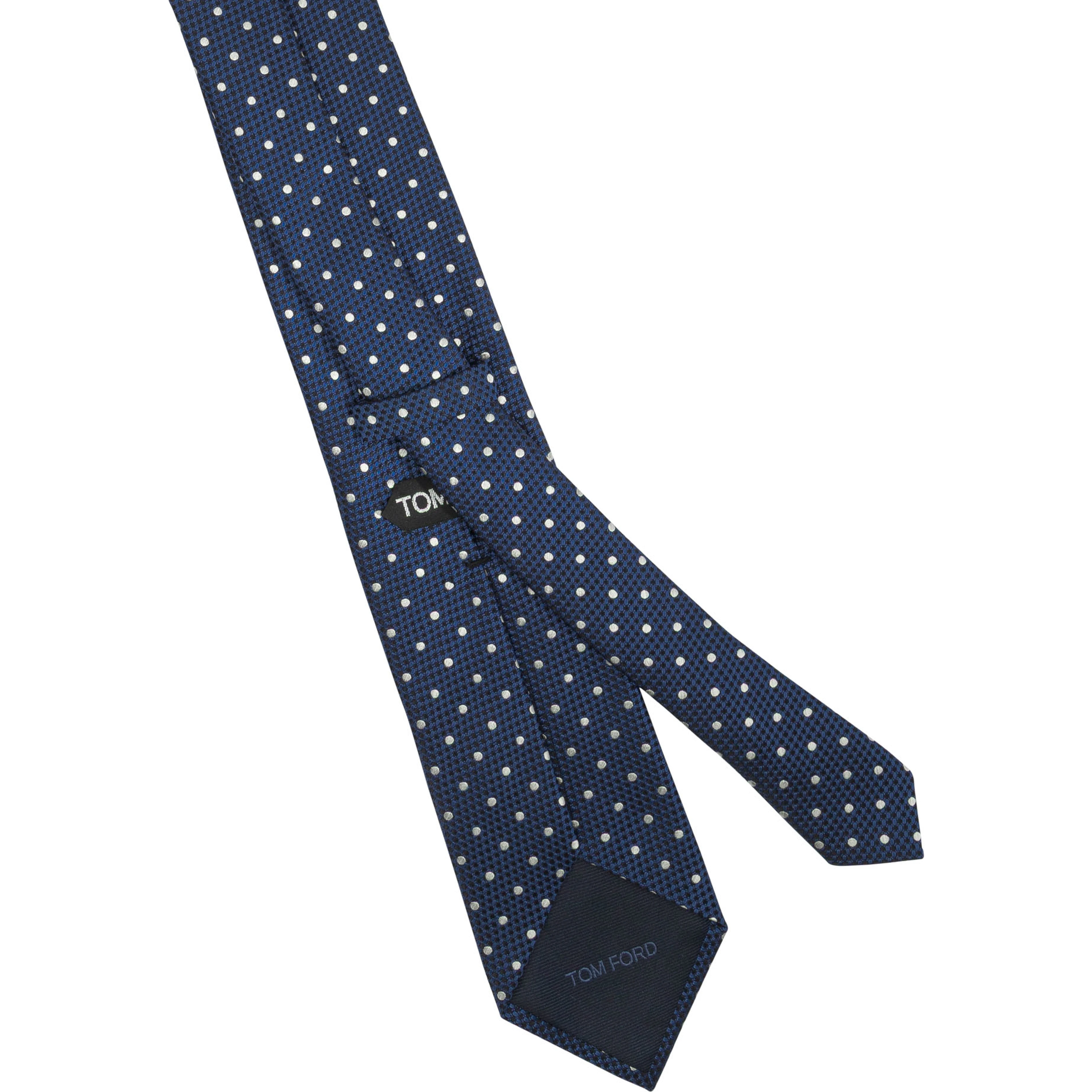Polka dot silk tie
