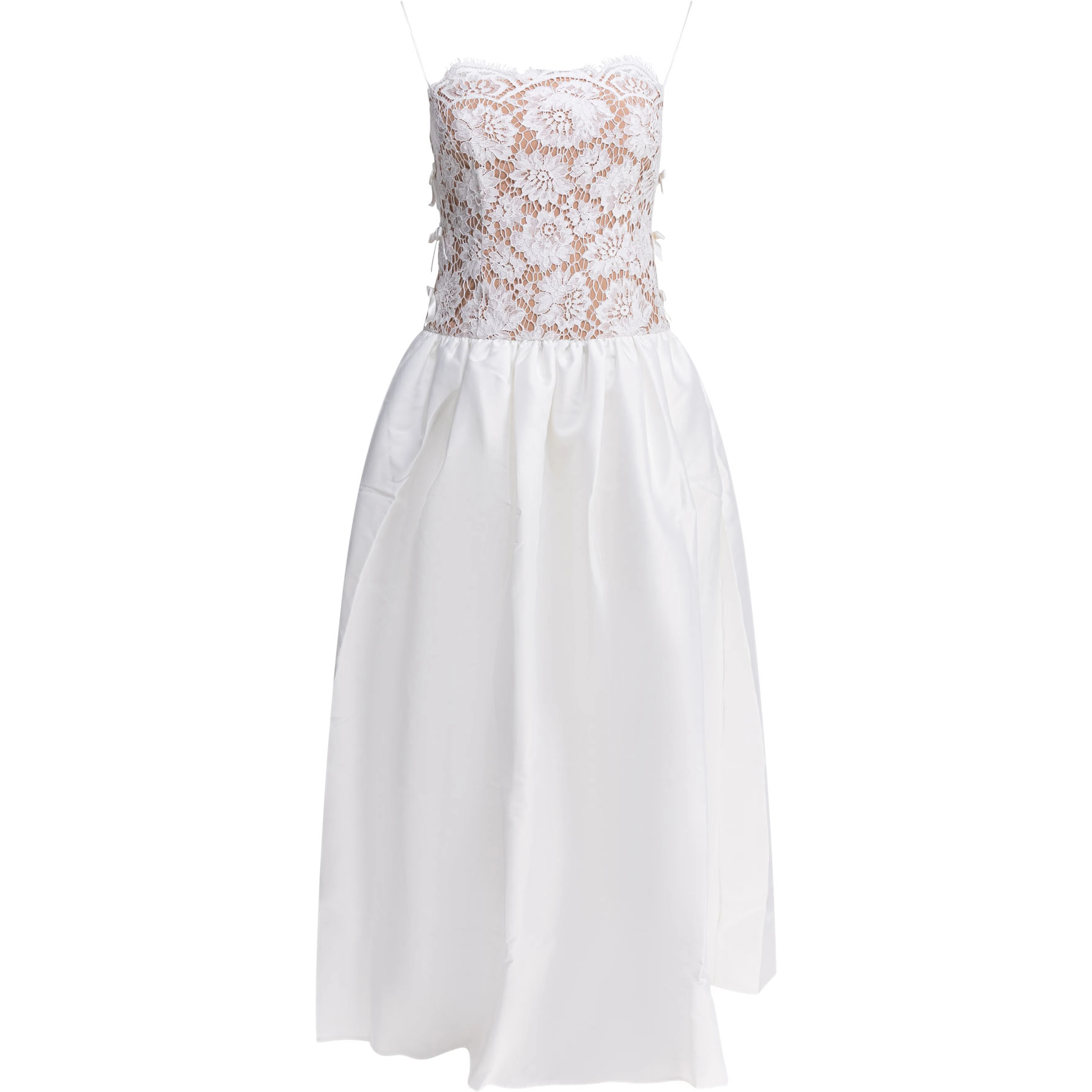 Long lace flared dress