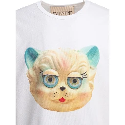 "Le Chat De La Maison" crew-neck T-shirt