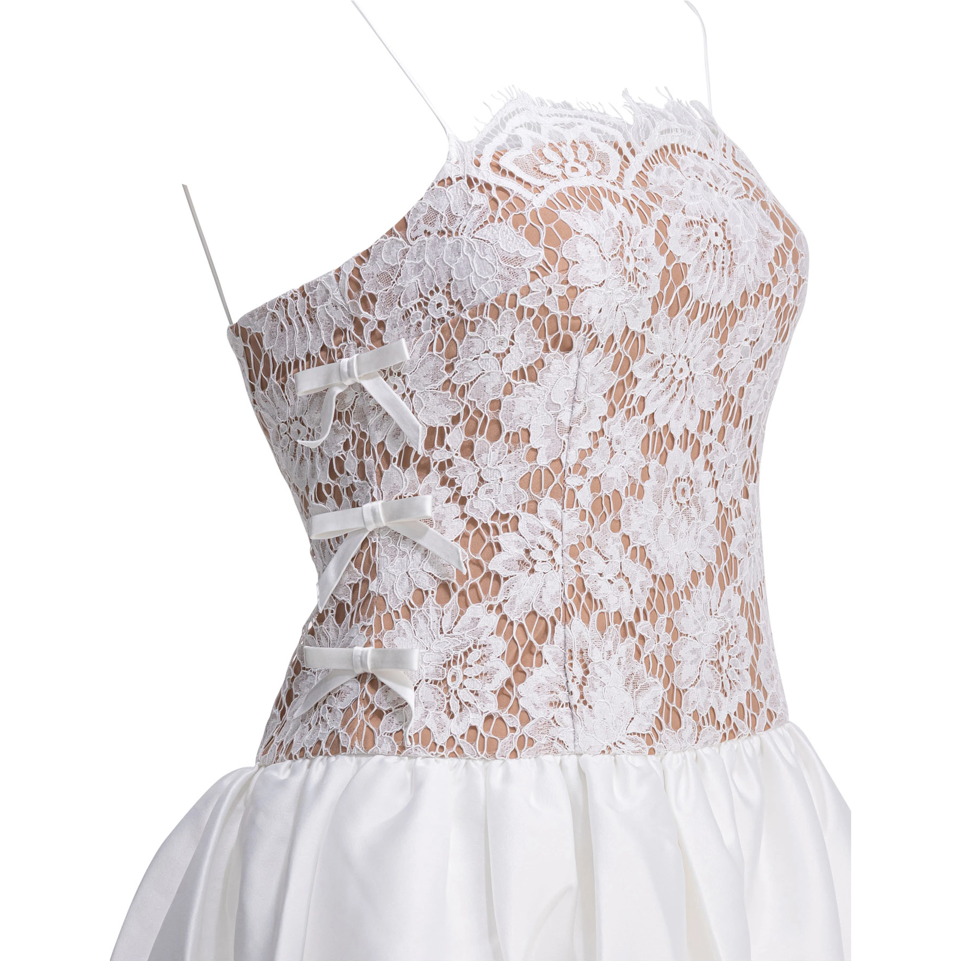 Long lace flared dress