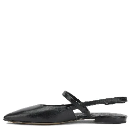 Ballerine slingback in pelle