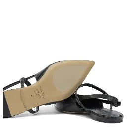 Ballerine slingback in pelle