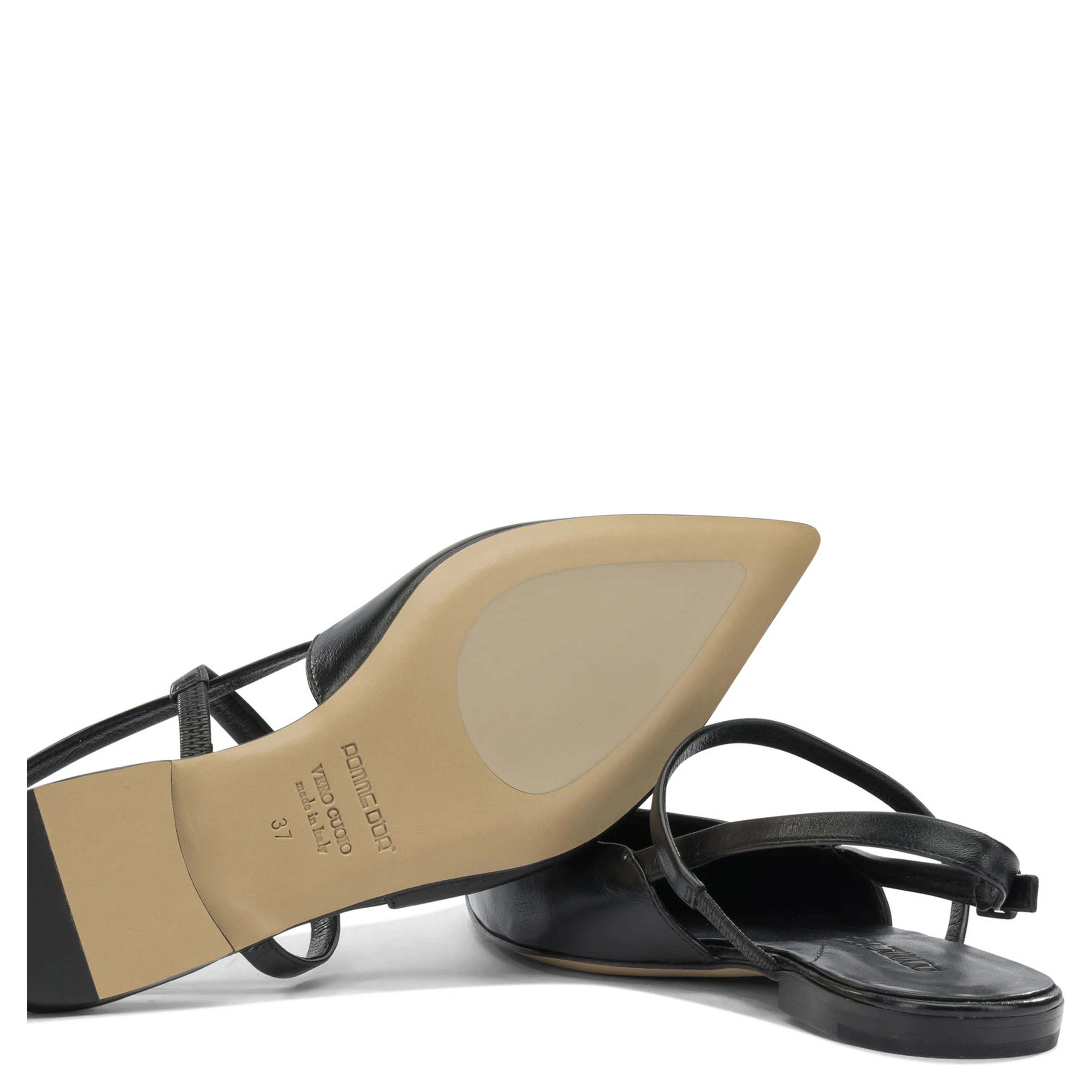 Ballerine slingback in pelle