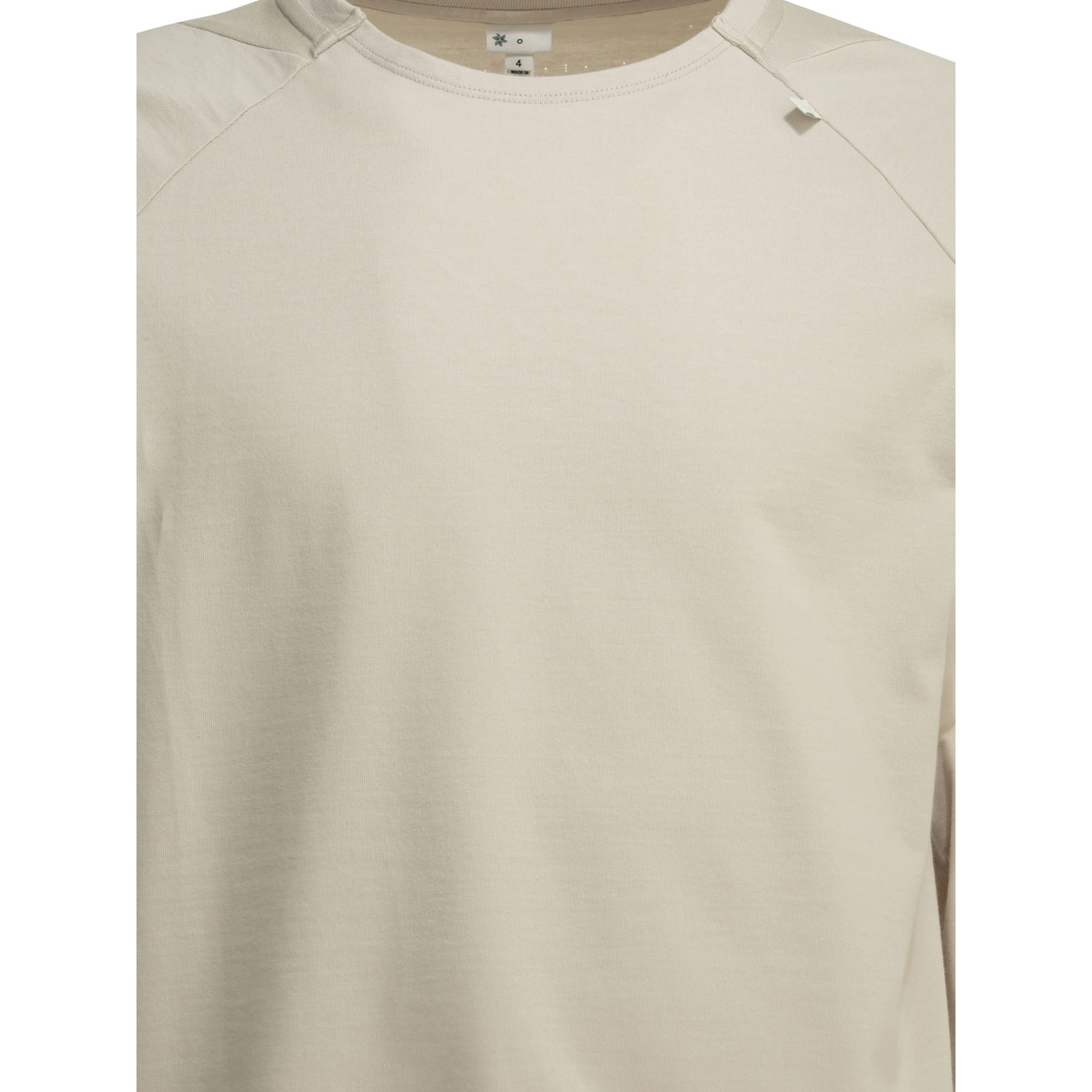 "Paneled Mesh L/S" Crew-neck T-shirt