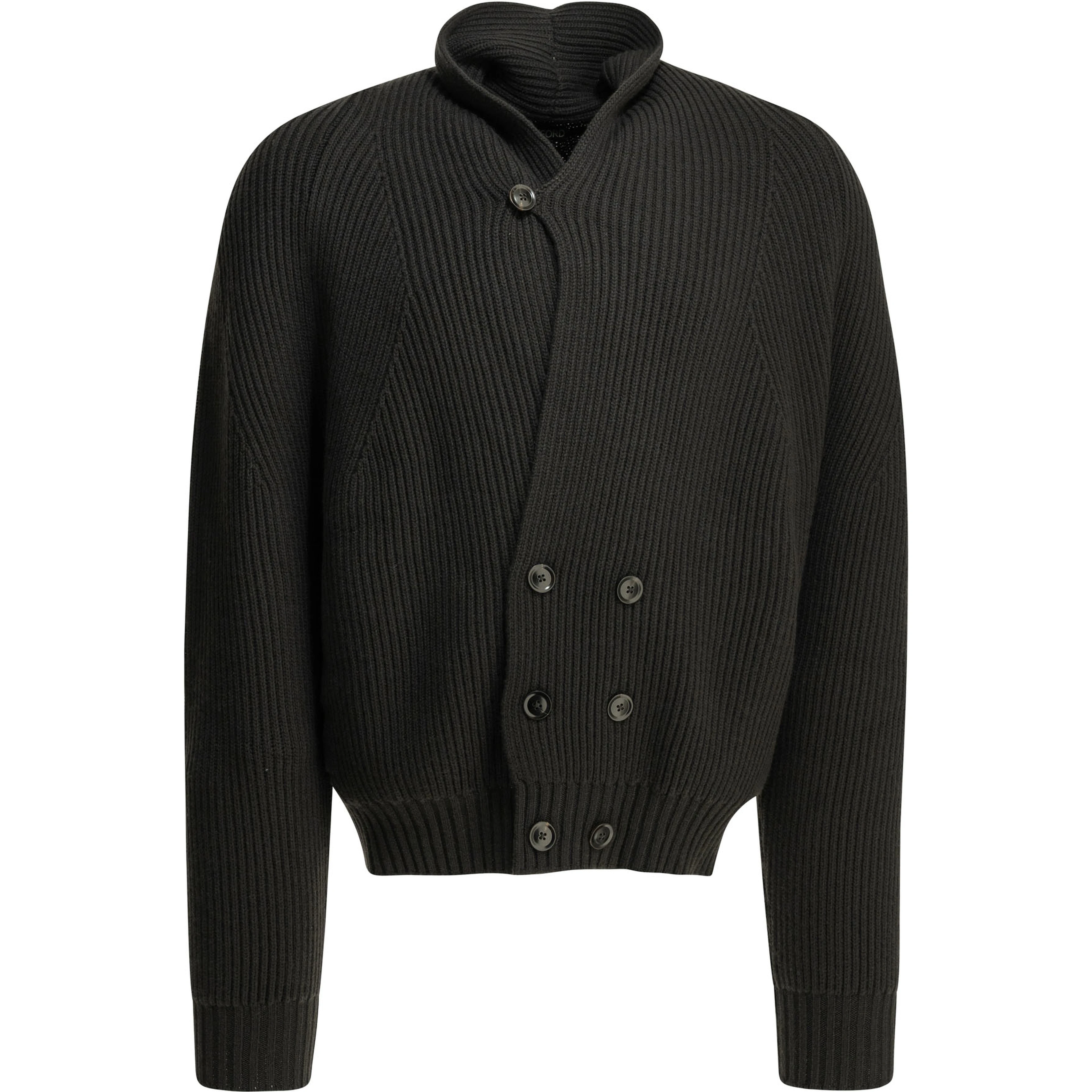 Double-breasted cashmere cardigan