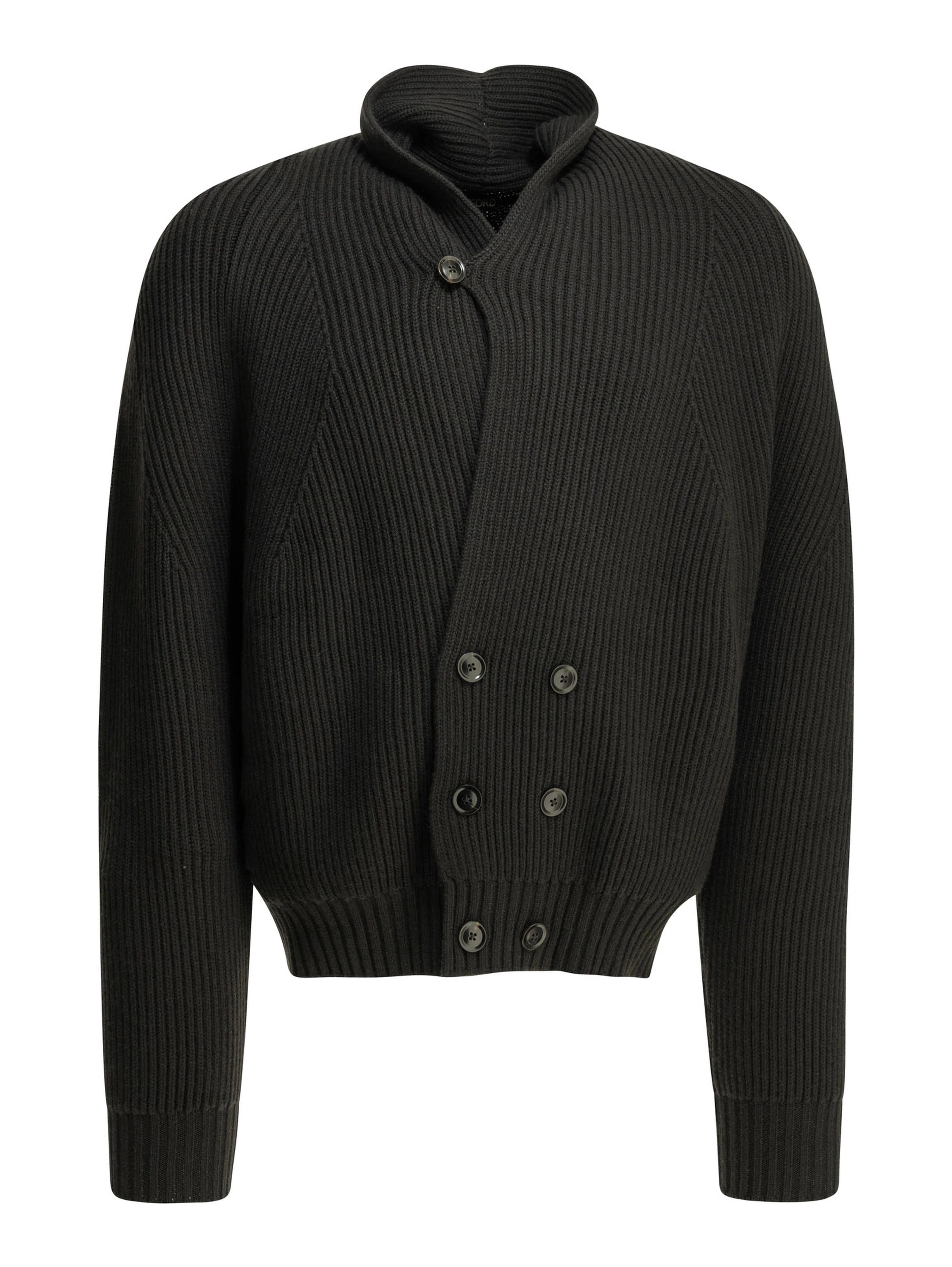 Double-breasted cashmere cardigan