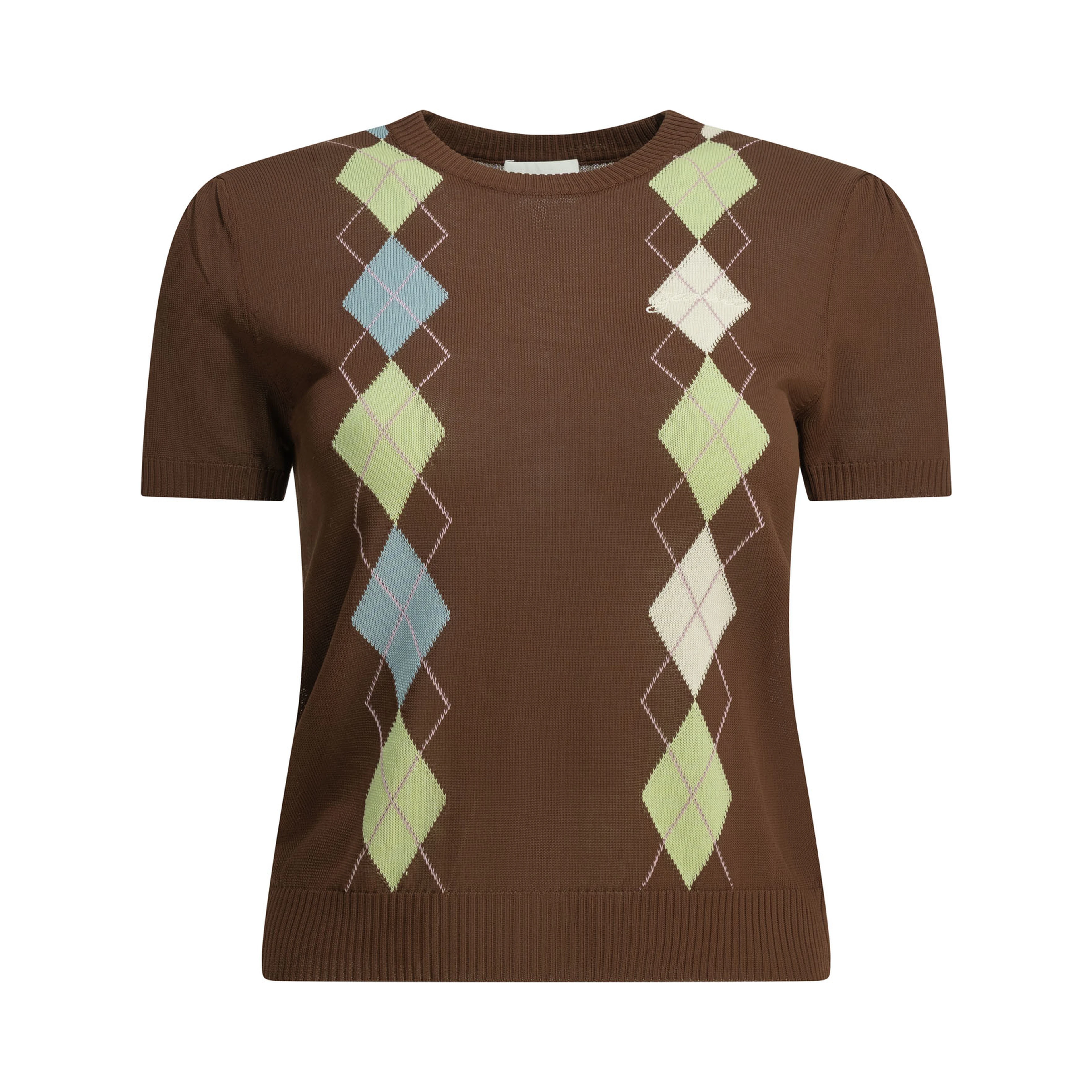 "Argyle" crewneck sweater