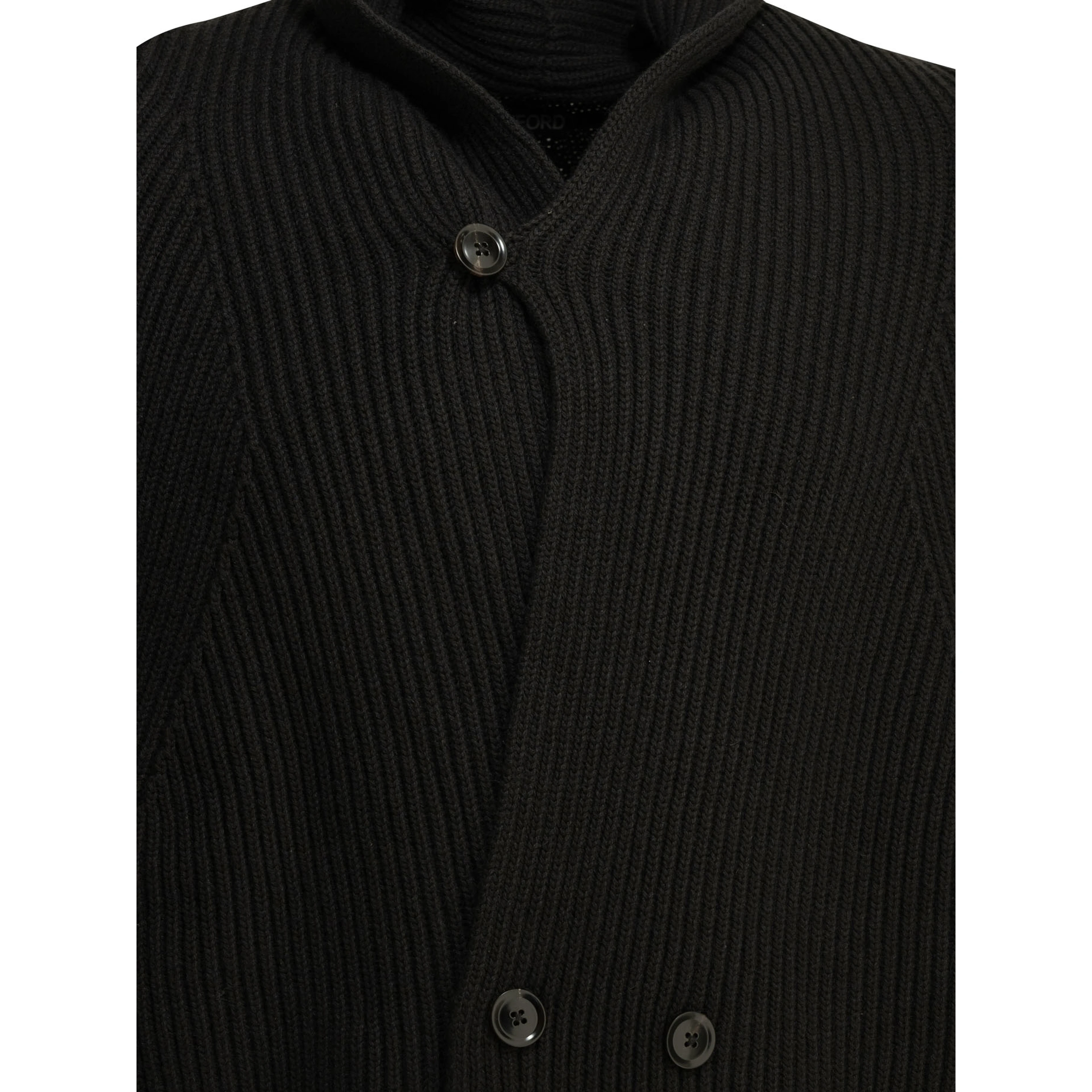 Double-breasted cashmere cardigan