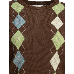 "Argyle" crewneck sweater