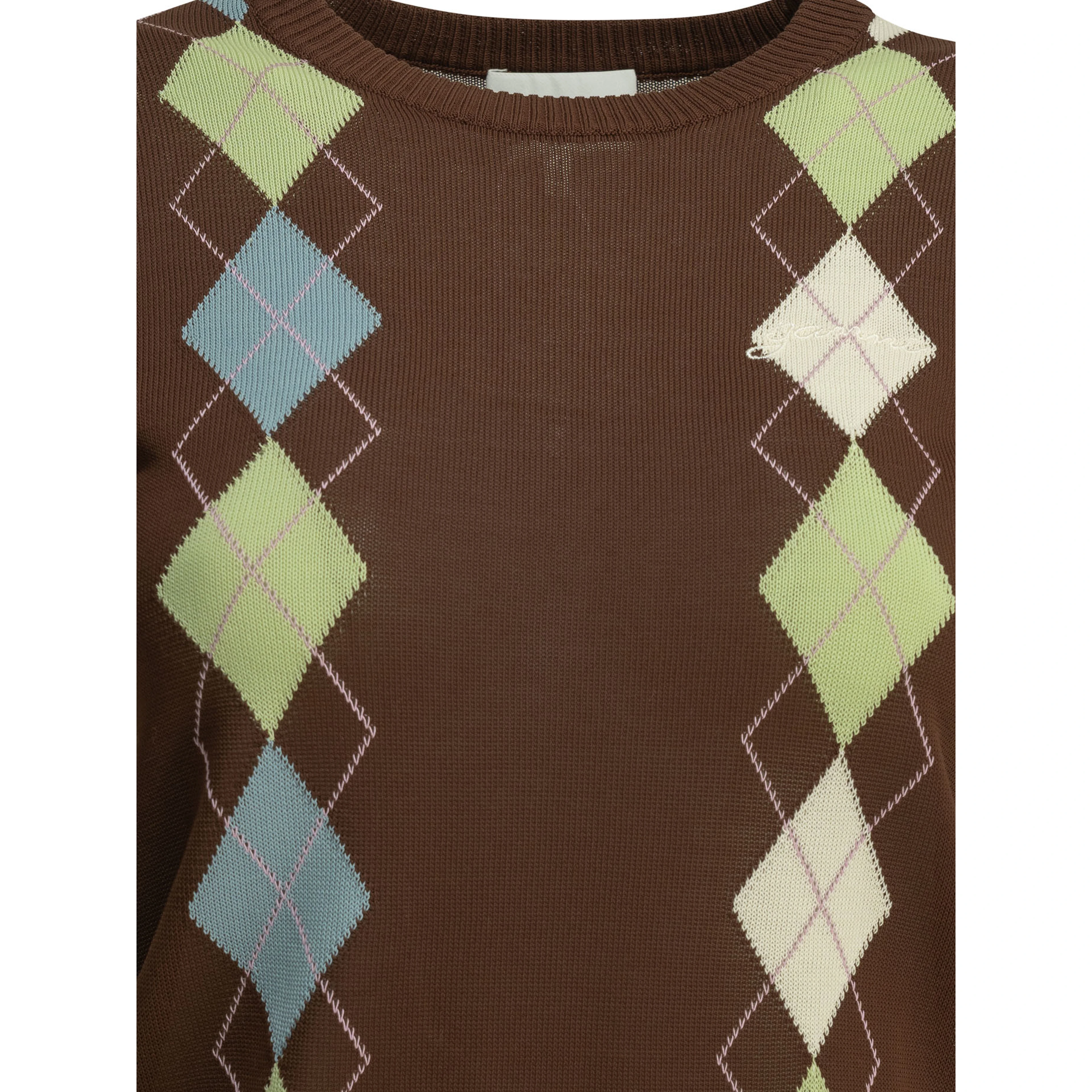 "Argyle" crewneck sweater