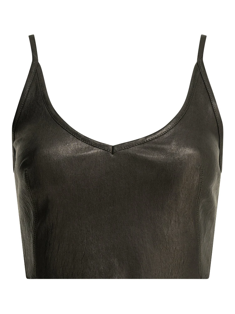 Leather bra top