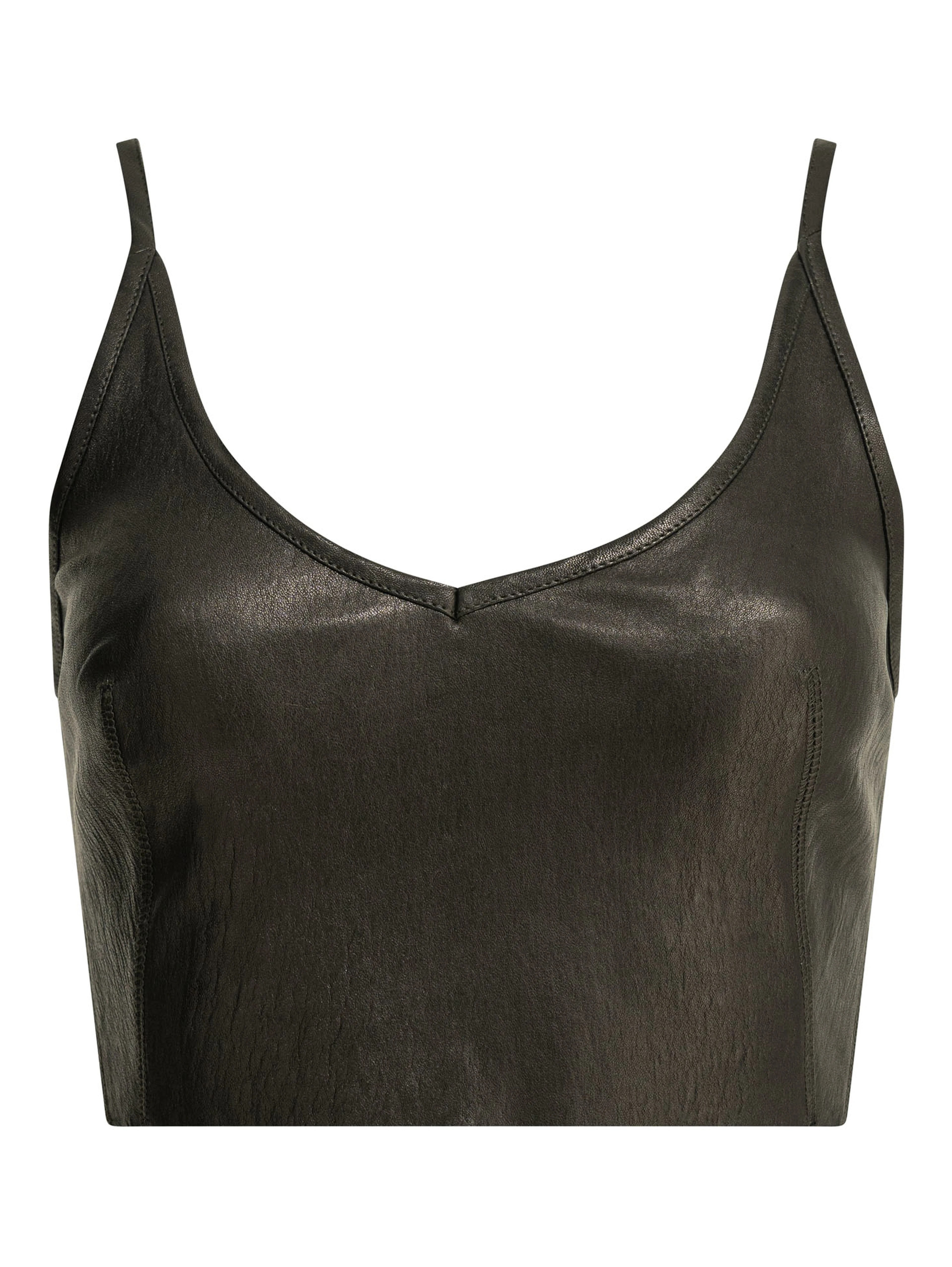 Leather bra top