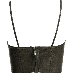 Leather bra top