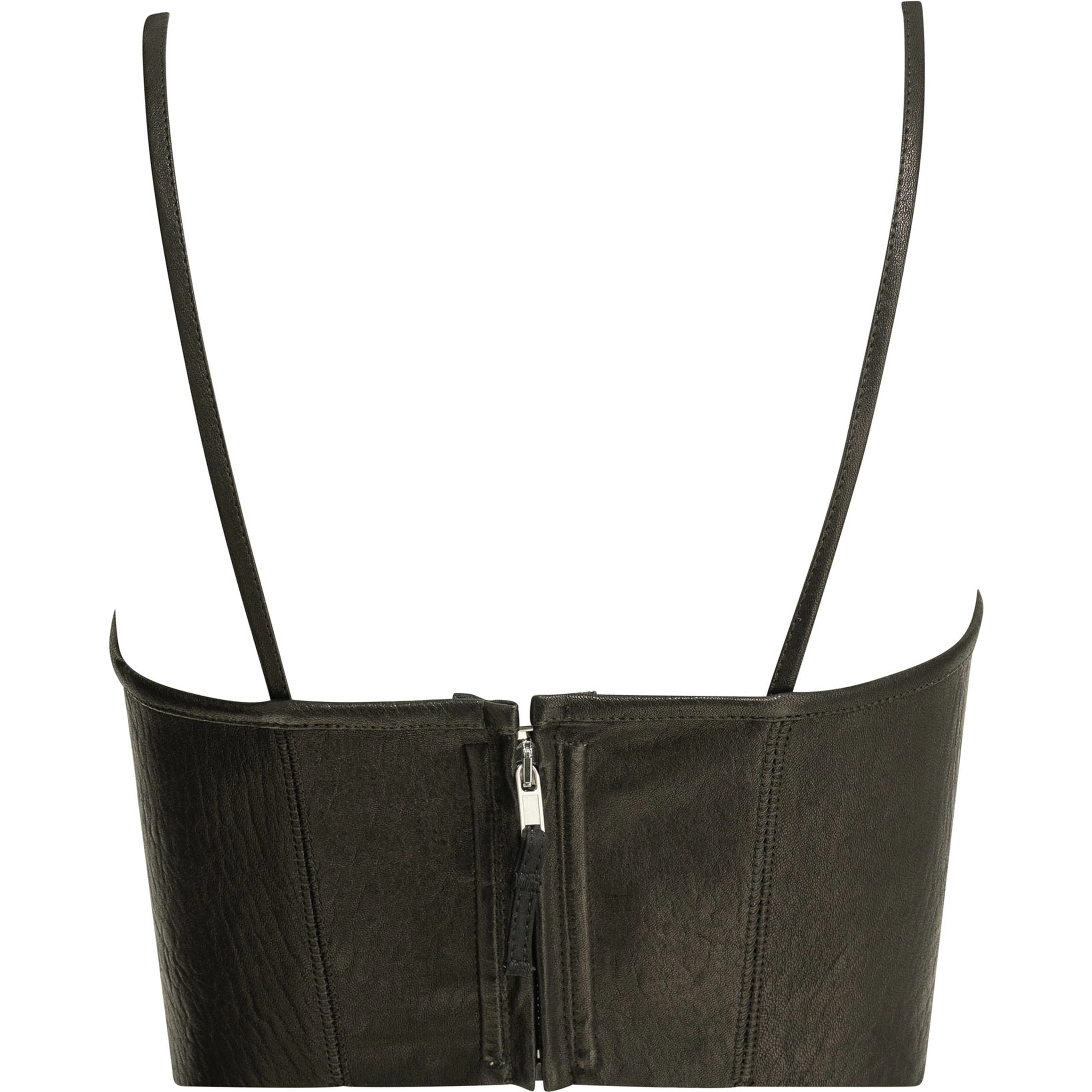 Leather bra top