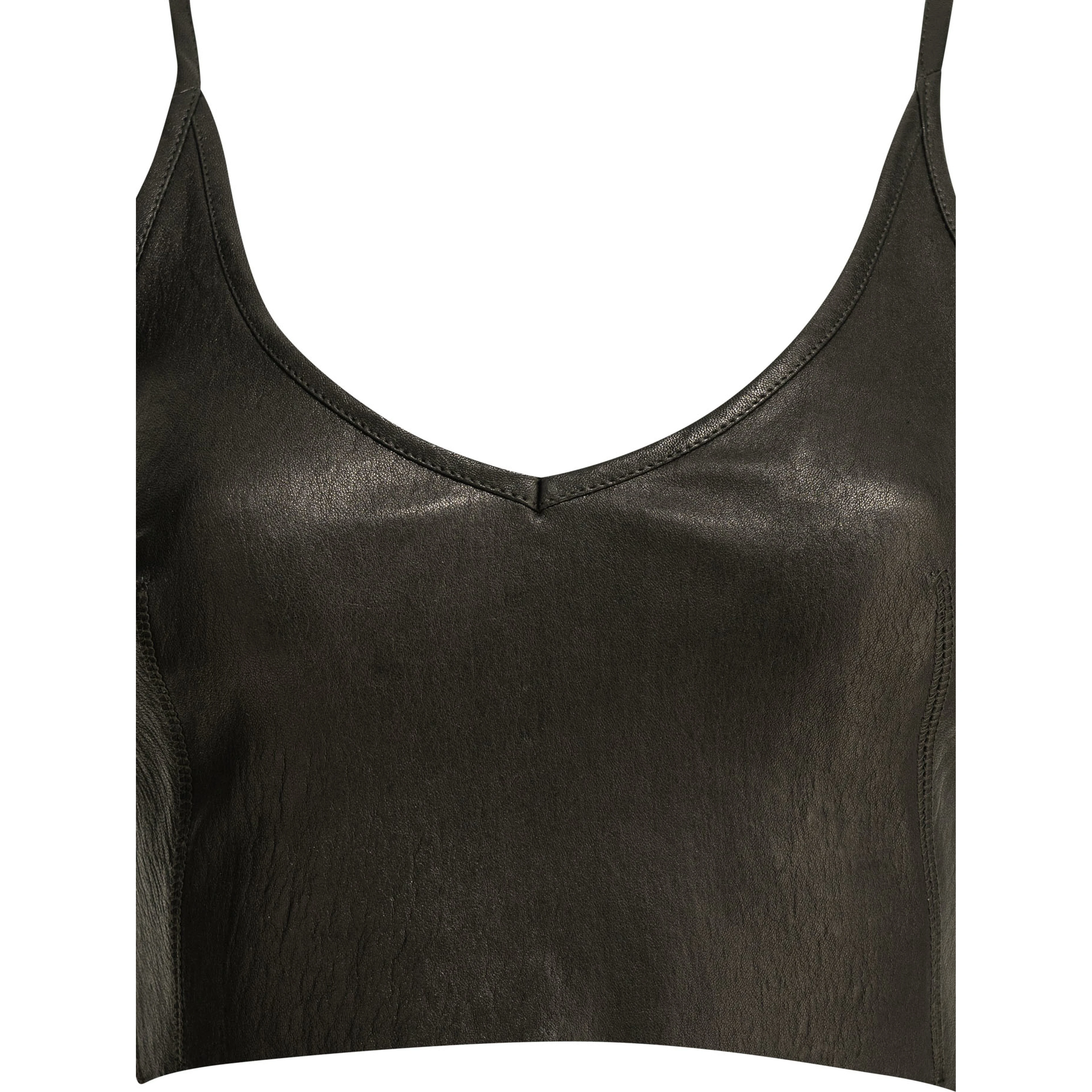 Leather bra top