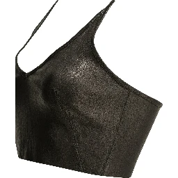 Leather bra top