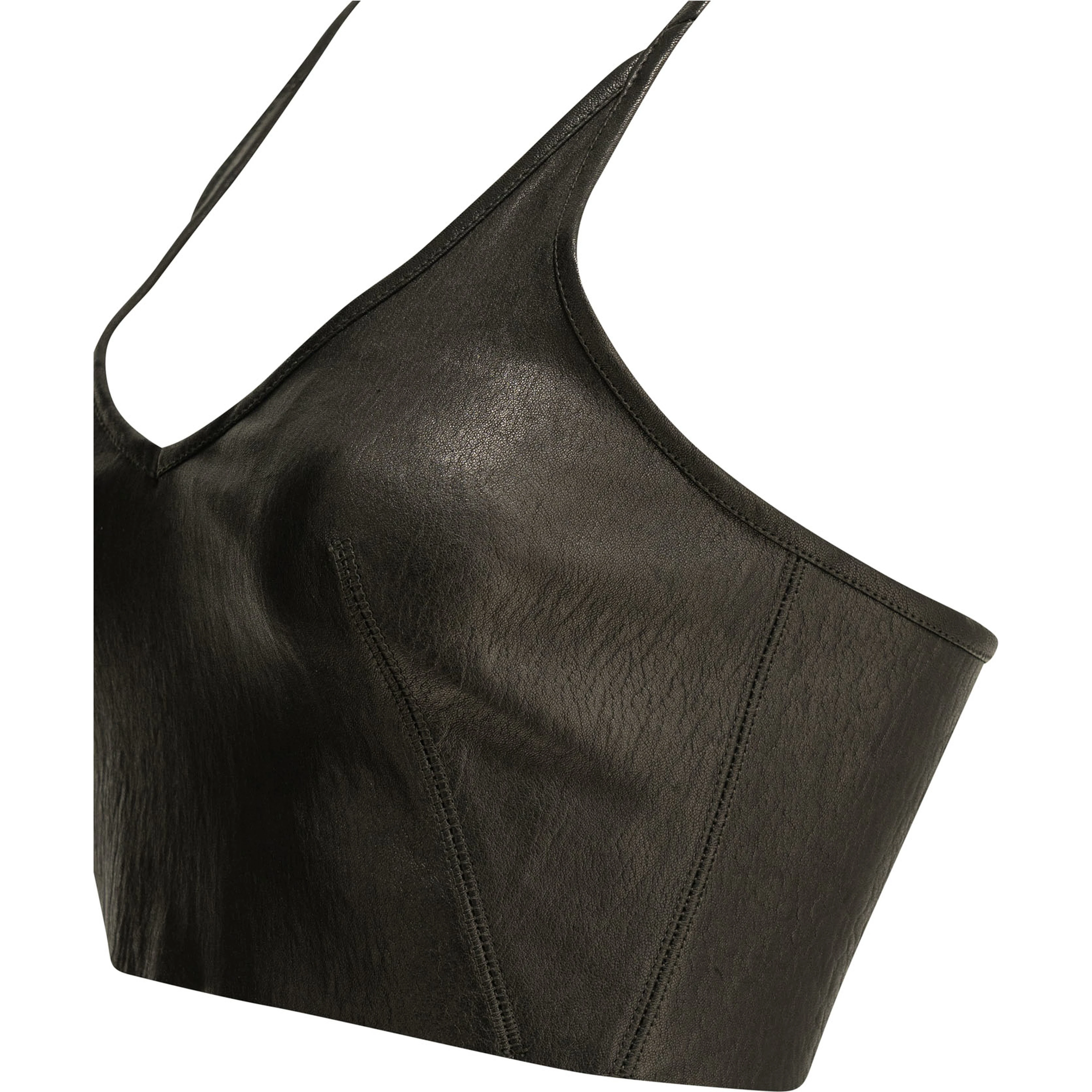 Leather bra top