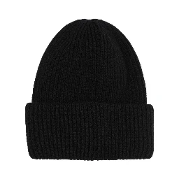 Wool and cashmere beanie with logo